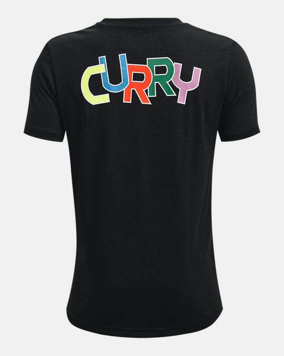 Boys' Curry Wordmark T-Shirt in Black image number 1
